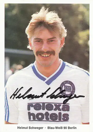 Fußball: B.-W. 90 Berlin H. Schweger Werbekarte 111.964