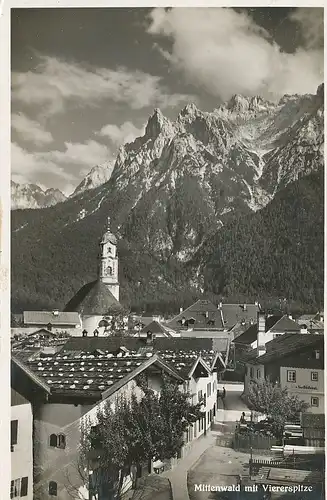 Mittenwald Teilansicht mit Viererspitze gl1933 126.120