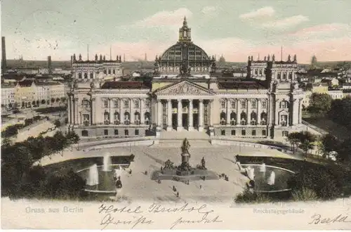 Gruss aus Berlin Reichstagsgebäude gl1905 B5703