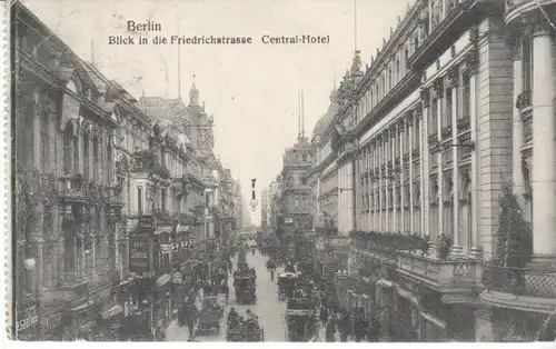 Berlin Friedrichstr. Central Hotel feldpgl1915 B5212