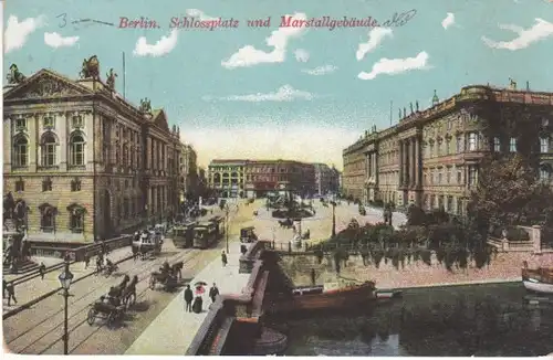 Berlin Schlossplatz mit Marstallgebäude gl1914 B5233