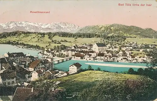 Bad Tölz Panorama und Benediktenwand gl1913 119.302