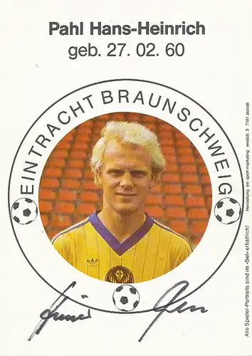 Fußball: Eintr. Braunschweig H.-H. Pahl 112.034