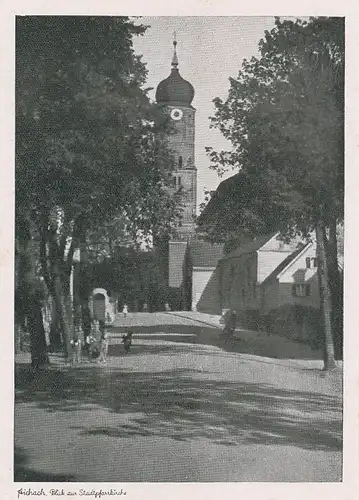 Aichach Blick zur Stadtpfarrkirche ngl 122.808