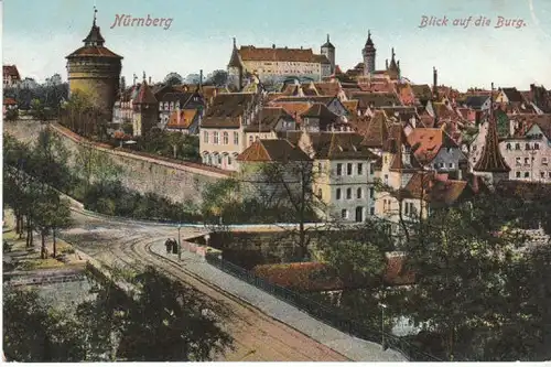 Nürnberg Blick auf die Burg gl1912 B5339