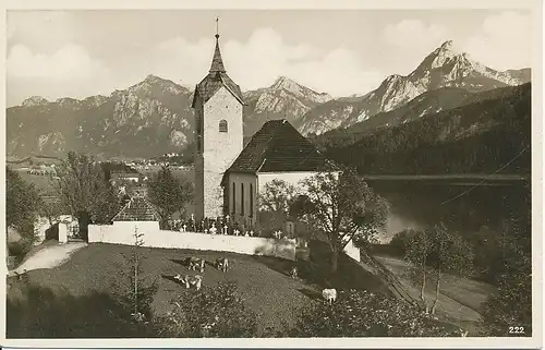 Der Weissensee mit Kirche und Säuling ngl 123.321