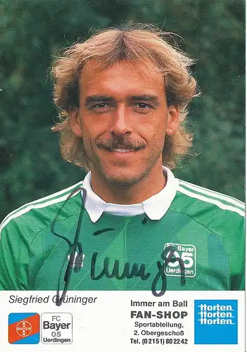 Fußball: Bayer Uerdingen Siegfried Grüninger 112.722