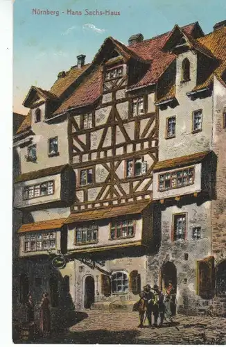 Nürnberg Hans Sachs-Haus Künstlerkarte ngl B5348