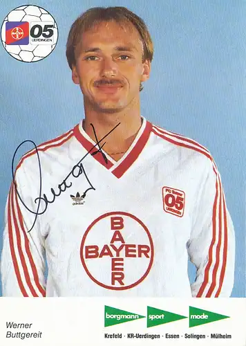 Fußball: Bayer Uerdingen Werner Buttgereit 112.715