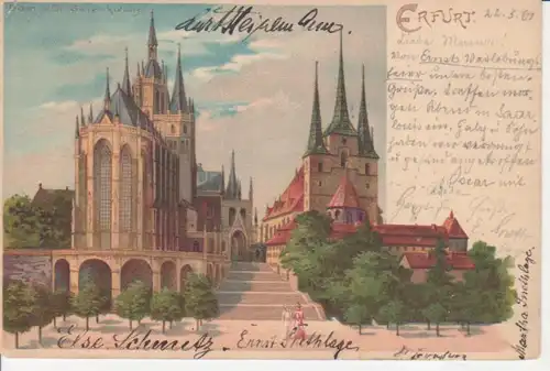 Erfurt Dom und Severikirche gl1901 92.537