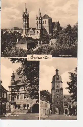 Arnstadt Kirche Güldener Greif Riedtor gl1964 92.581