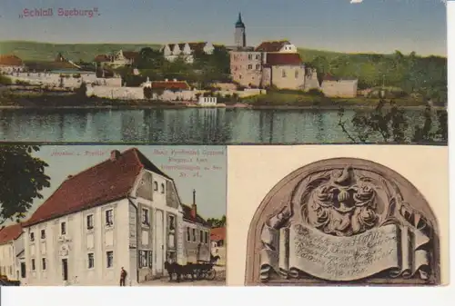 Seeburg, Seegebiet Mansfelder Land, Schloss, Gasthof zur Forelle gl1921 95.772