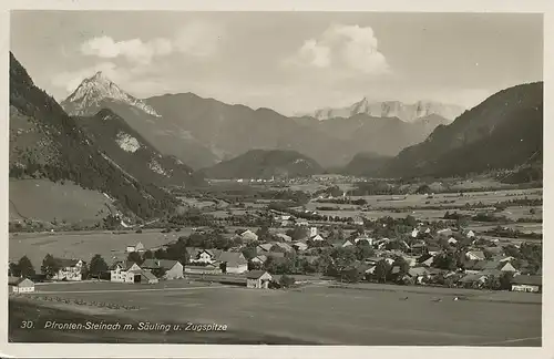 Pfronten-Steinach mit Säuling Zugspitze gl1934 123.594