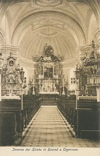 Gmund/Tegernsee Inneres der Kirche ngl 119.357