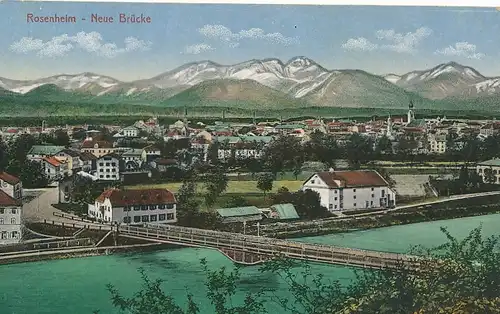 Rosenheim Neue Brücke und Panorama ngl 119.588