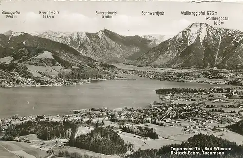 Tegernsee und Umgebung Panorama gl1962 119.379