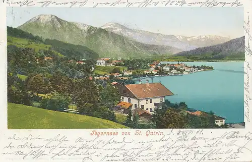 Tegernsee von St. Quirin Panorama gl1901 119.399