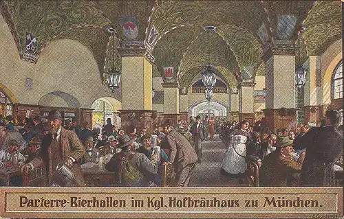 München Hofbräuhaus Parterre-Bierhallen ngl 124.195