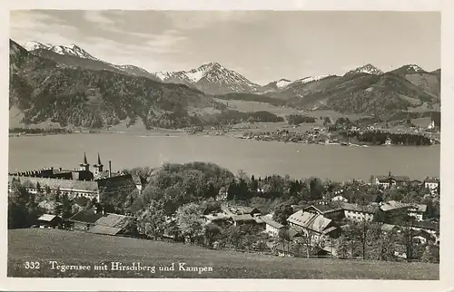 Tegernsee mit Hirschberg und Kampen gl1936 119.378