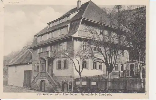 Gaimühle/Eberbach Gasthaus Eisenbahn bahnpgl1928 93.055