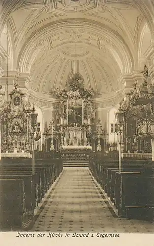 Gmund/Tegernsee Inneres der Kirche ngl 119.346