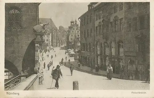 Nürnberg Partie an der Fleischbrücke gl1938 124.526