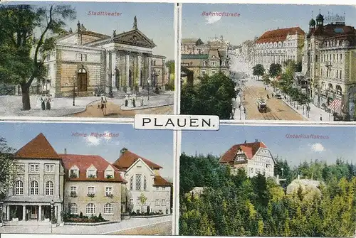 Plauen Teilansichten Mehrbildkarte bahnpgl1926 125.513