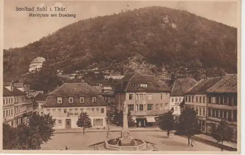 Soolbad Suhl Marktplatz mit Domberg ngl 96.186