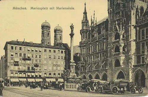 München Marienplatz mit Mariensäule ngl 125.627