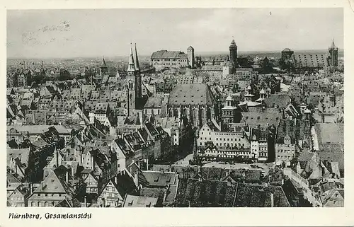 Nürnberg Gesamtansicht gl1955 124.393