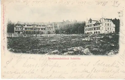 Brockenscheideck Schierke gl1901 B6434