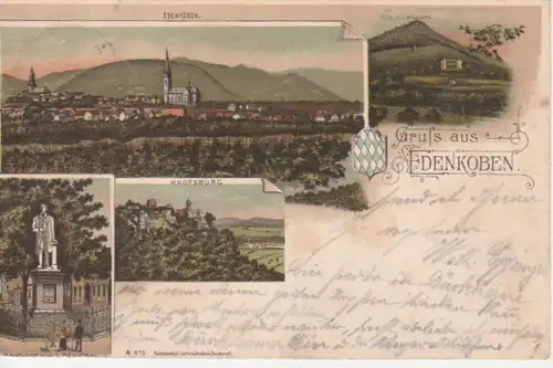 Edenkoben Litho Kropsburg Panorama gl1903 93.339