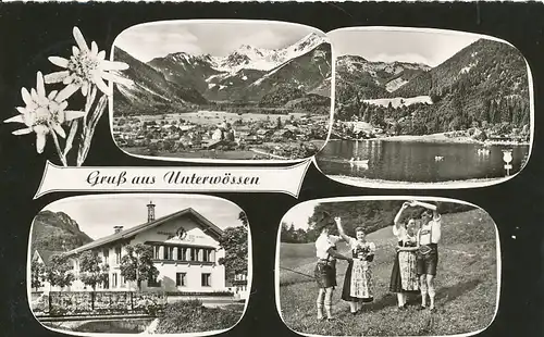 Unterwössen Teilansichten Panorama gl1959 119.691