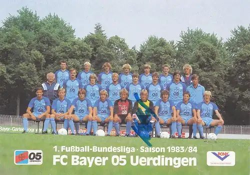 Fußball: Bayer Uerdingen Mannschaft 1983/84 112.711