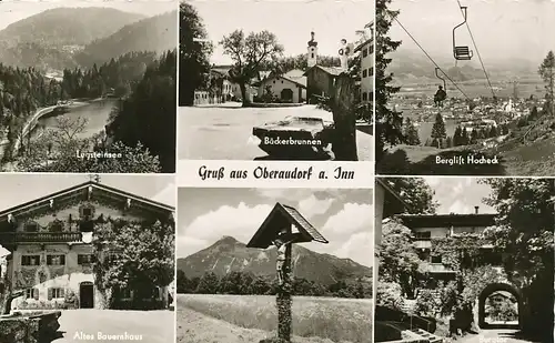 Oberaudorf Teilansichten Mehrbildkarte gl1956 119.628