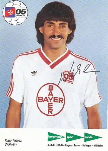 Fußball: Bayer Uerdingen Karl-Heinz Wöhrlin 112.731