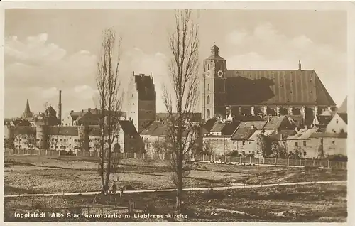 Ingolstadt Stadtmauer Liebfrauenkirche gl1936? 119.885