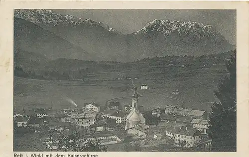 Reit i. Winkl Panorama mit Kaisergebirge gl1925 119.664