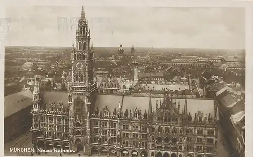 München Neues Rathaus und Panorama gl1929 123.865