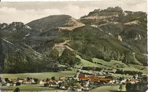 Aschau Panorama mit Kampenwand glca.1960 119.694