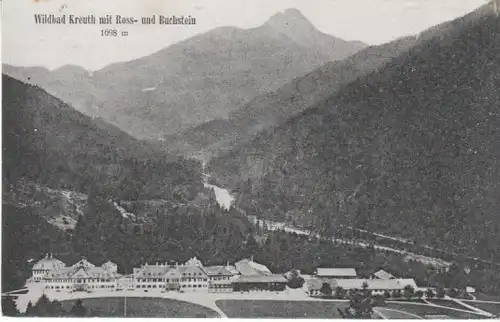 Wildbad Kreuth mit Ross- u.Buchstein gl1921 B5663