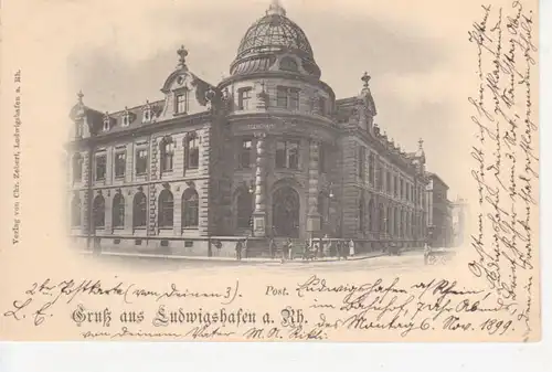 Ludwigshafen Postgebäude gl1899 93.596