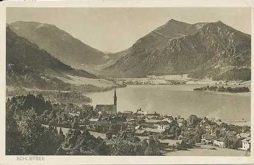 Schliersee mit Brecherspitz u. Jägerkamp gl1931 120.383