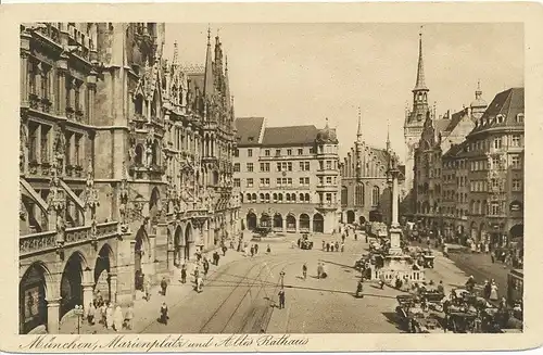 München Marienplatz und Altes Rathaus ngl 125.626