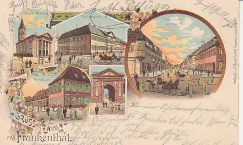 Frankenthal Litho Gericht Gymnasium gl1903 93.680