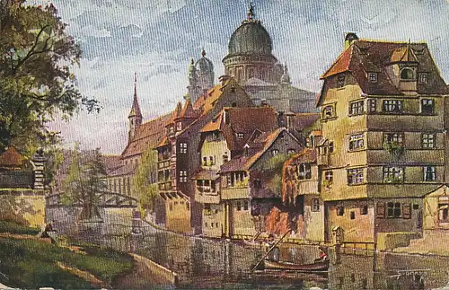 Nürnberg Insel Schütt Künstlerkarte ngl 124.585