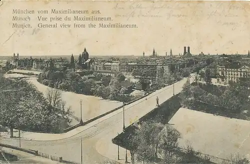 München vom Maximilianeum aus glca1920 125.565