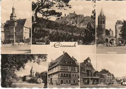 Eisenach Mehrbildkarte m.Bahnhof gl1964 B6851