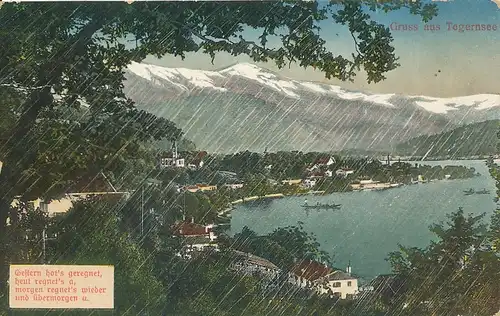 Tegernsee Panorama bei Regenschauer gl1914 119.415