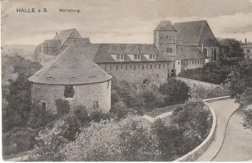 Halle/Saale Moritzburg Zufahrt gl1916 B6840